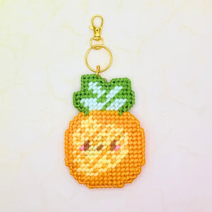 Fruit and Veggies Keychain Bag Charm DIY Canvas Kit - Poppy the Pineapple