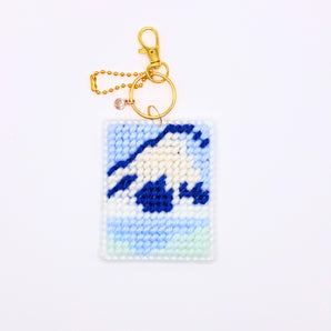 Spring Keychain Bag Charm DIY Canvas Kit  - Spring Mountains