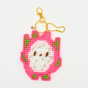 Fruit and Veggies Keychain Bag Charm DIY Canvas Kit - Dottie the Dragon Fruit