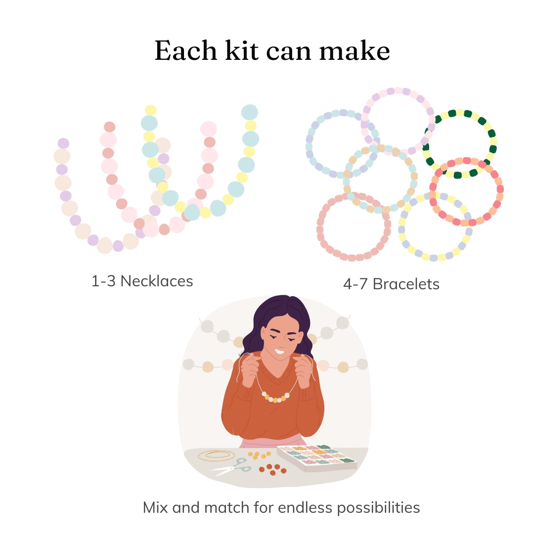 Roll with the Tides Jewelry Making Kit(with black freshwater pearl)
