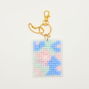 Wildflower Keychain Bag Charm DIY Canvas Kit  - Pastel Bloom