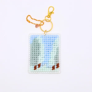 Spring Keychain Bag Charm DIY Canvas Kit  - Spring Forest