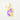 Wildflower Keychain Bag Charm DIY Canvas Kit - Violet Bloom