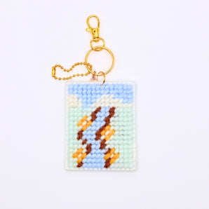 Spring Keychain Bag Charm DIY Canvas Kit  - Spring River