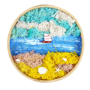 Live Moss Coaster DIY Kit - Sail Boat